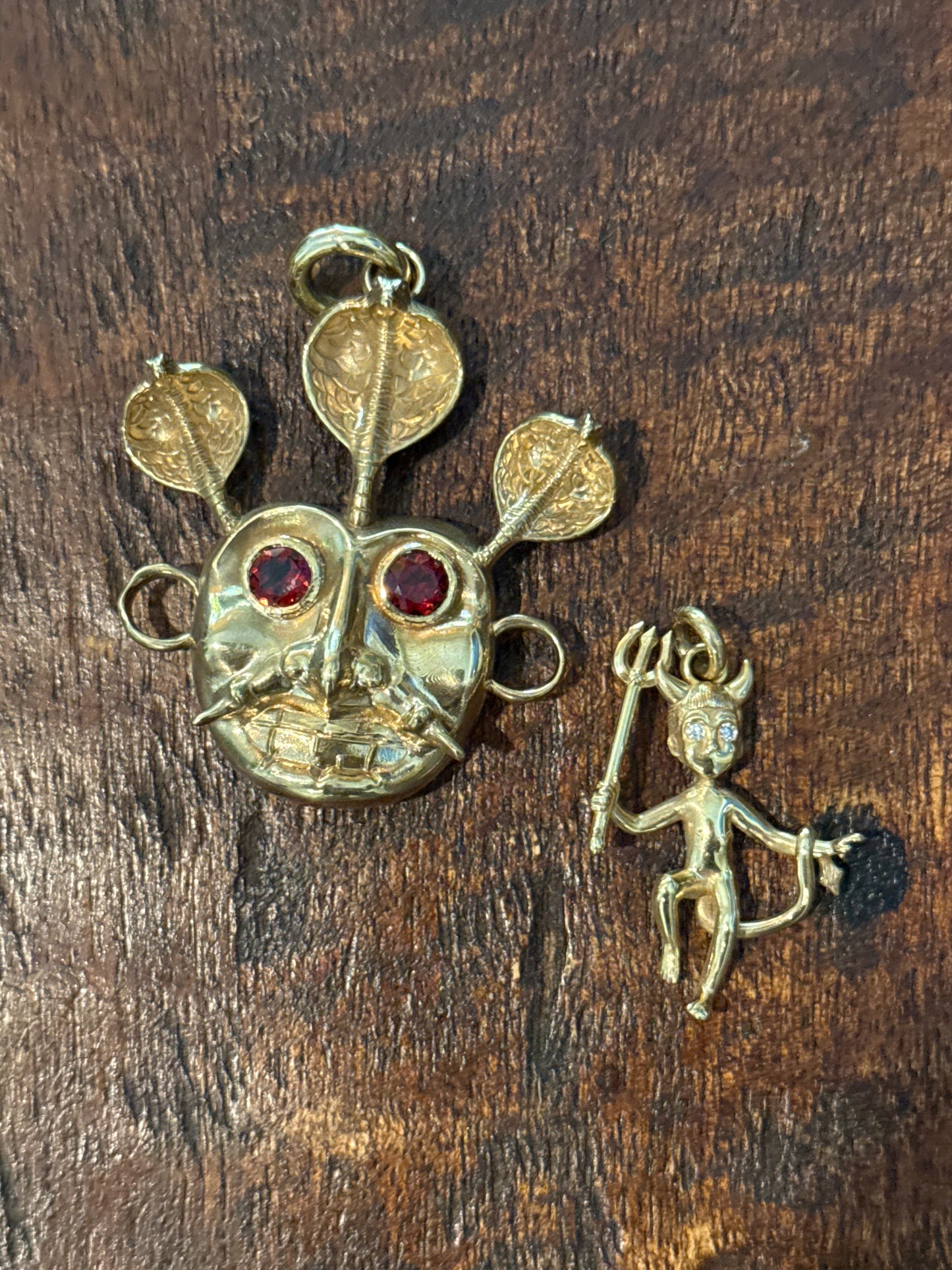 Bronze Lil Devil Guy with Diamonds, by Taylor Bosworth