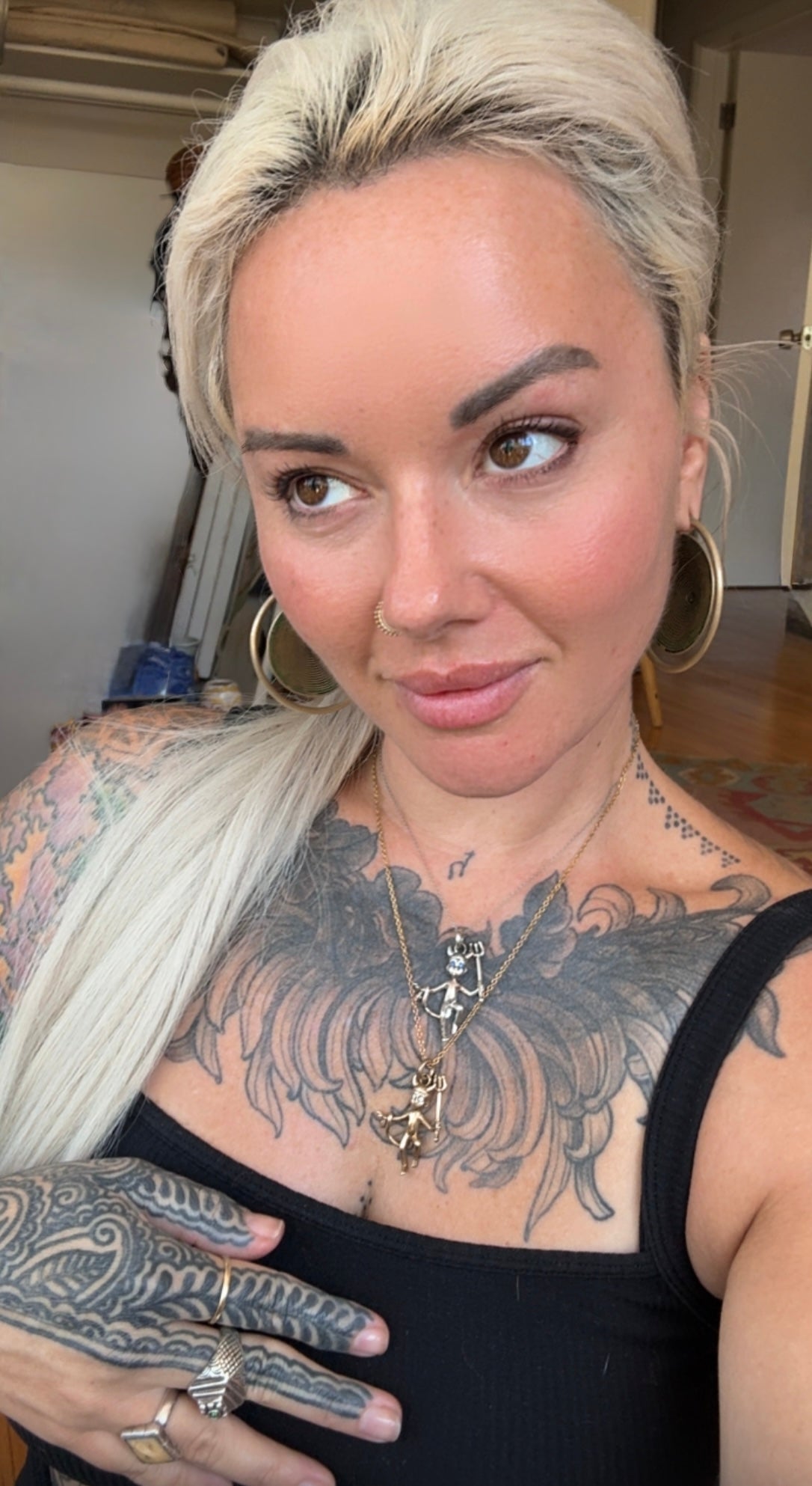 Sterling Silver Lil Devil Guy with Blue Sapphires, by Taylor Bosworth