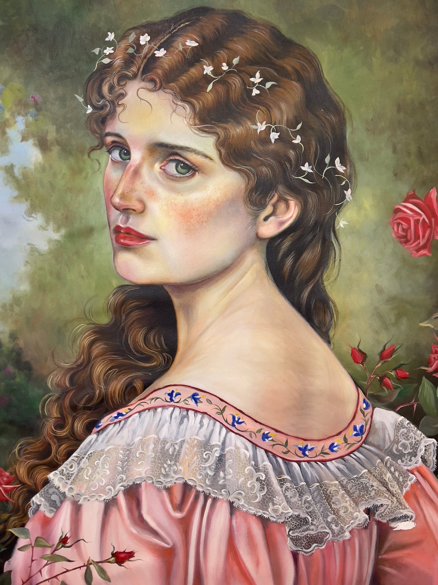 A Girl Amongst Flowers, by Ruby Quilter