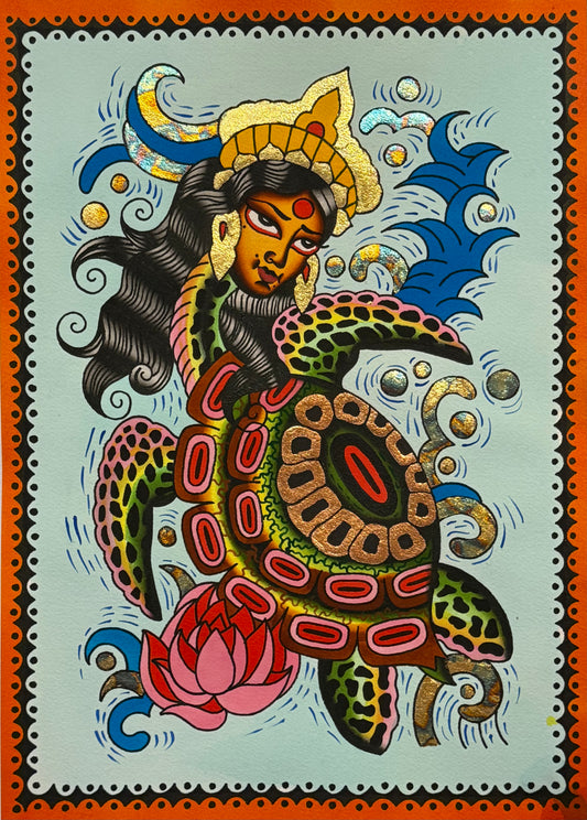 Goddess Yamuna, by Swasthik Iyengar