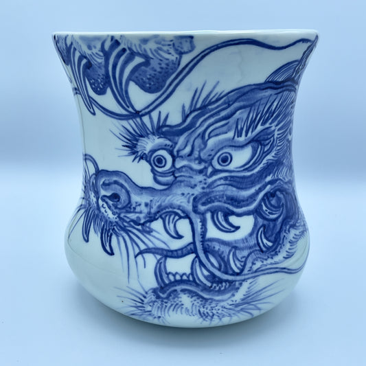 Dragon, Hand-Thrown and Painted on Porcelain, by Dansin